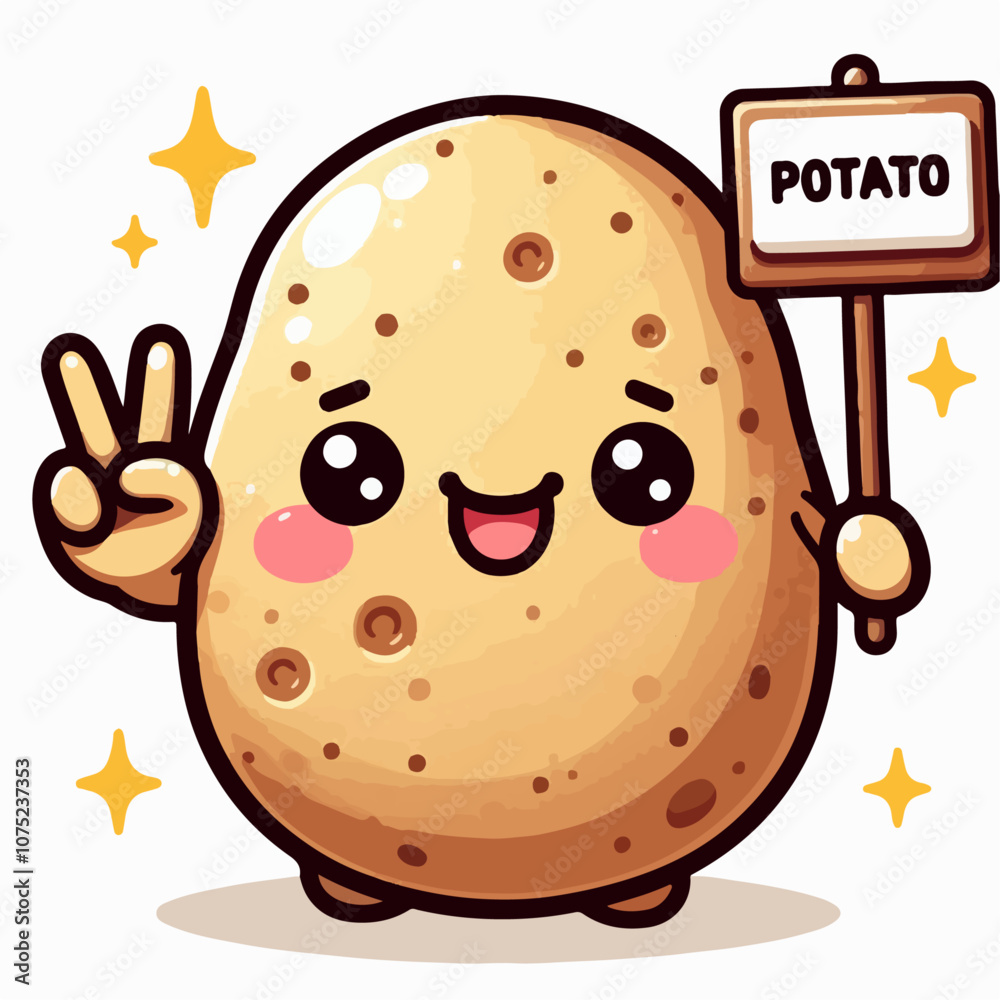 Obraz premium cute potato illustration