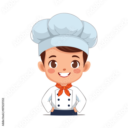 Chef Cute Worker Work Job Profession Professional Occupation Cartoon Character
