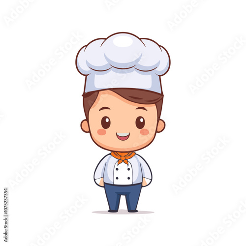 Chef Cute Worker Work Job Profession Professional Occupation Cartoon Character

