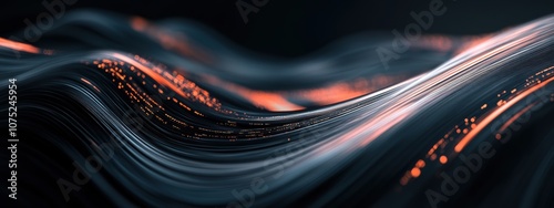 Dynamic Energy Flow, an abstract representation of speed lines intersecting a dark backdrop, symbolizing movement and vitality. photo