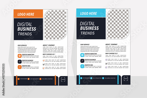 Creative corporate & Business Flyer Vector Template Design ,geometric & abstract Business Flyer editable  ector template design.
