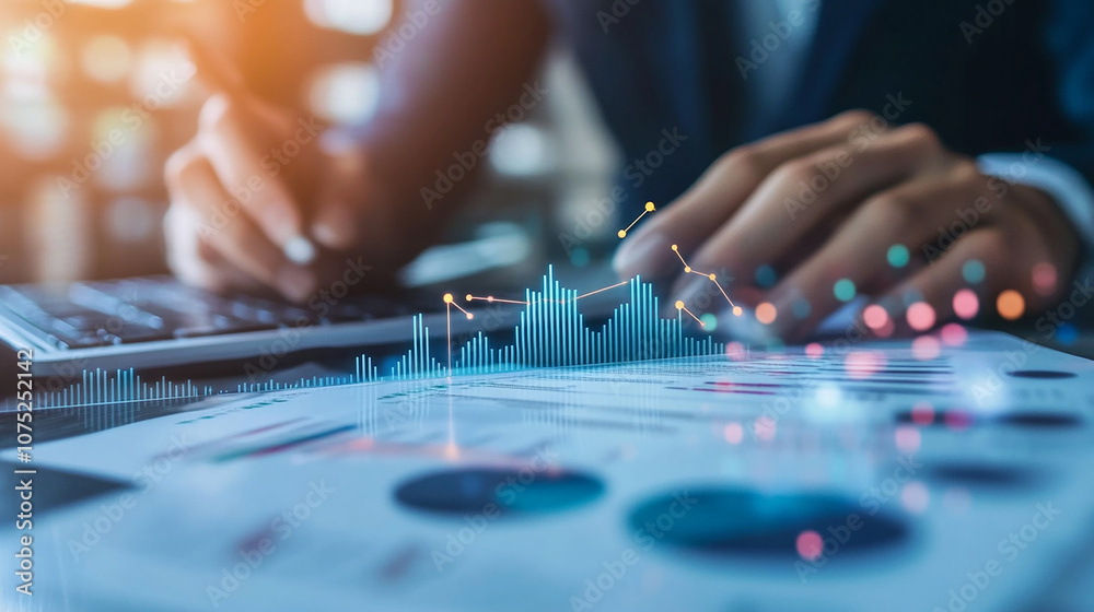 A rising trend in the graph indicates stable and continuous business growth. A rising trend in the graph indicates stable and continuous business growth.