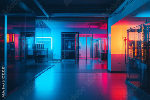 This photo shows a quantum computing research lab  