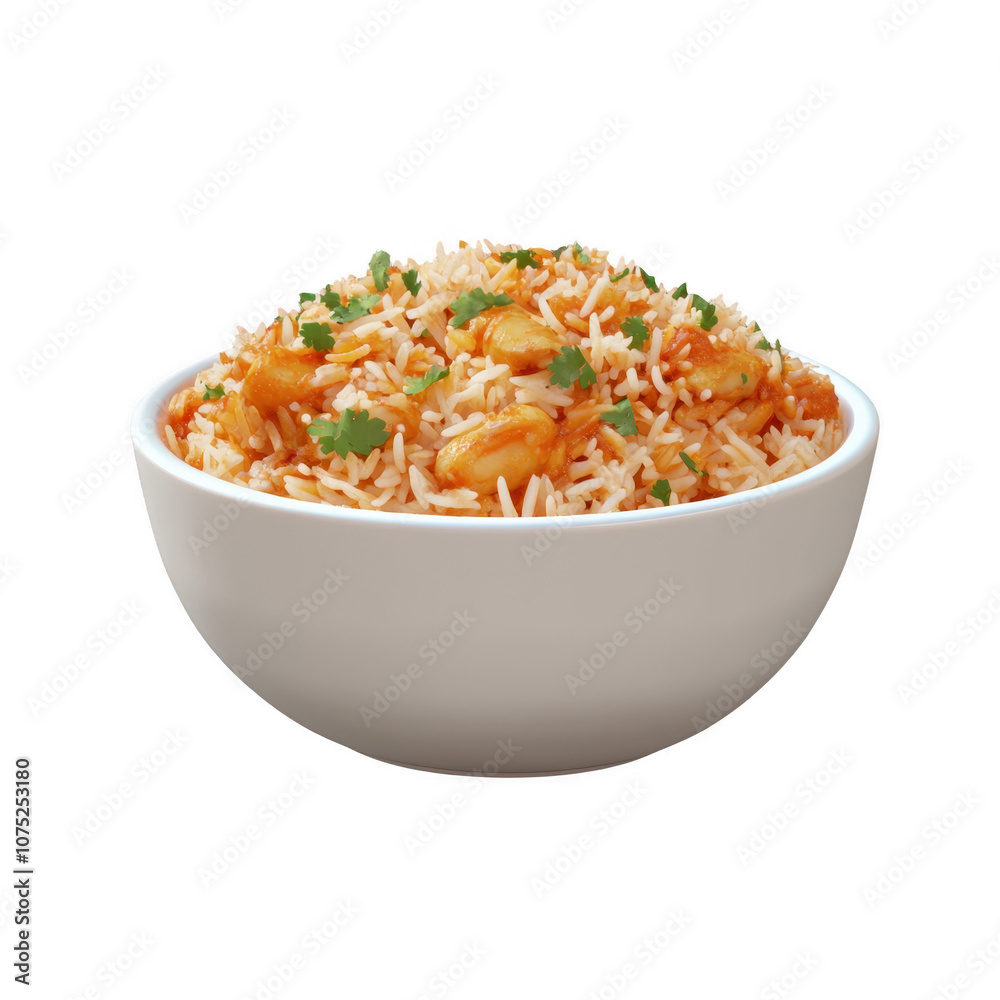 Delectable Vegetable Rice Medley in a Ceramic Bowl Delectable Vegetable Rice Medley in a Ceramic Bowl