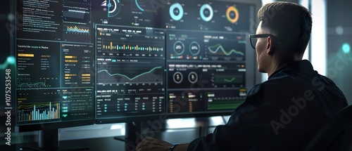 Cybersecurity Dashboard with Multiple Security Breach Alerts