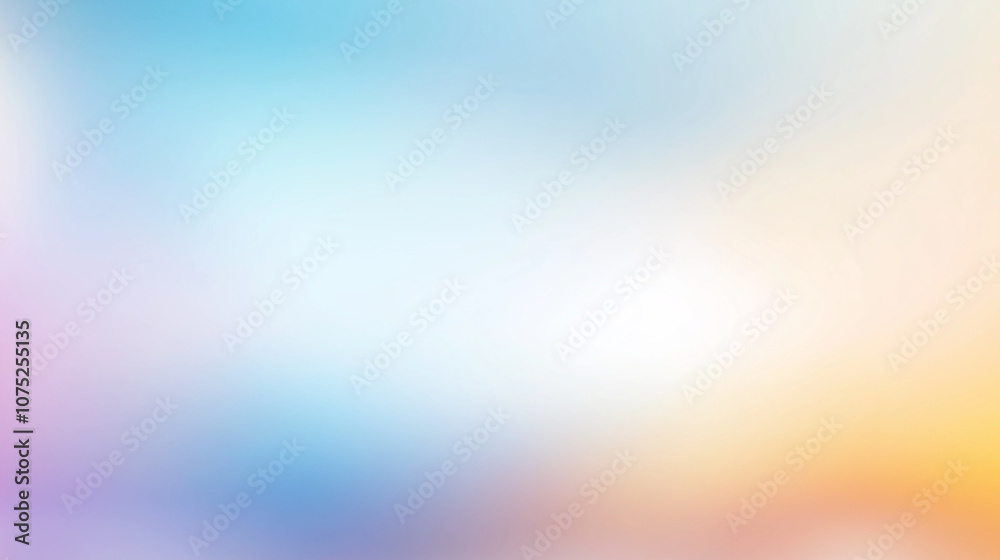 Naklejka premium Elegant pastel gradient background in soft blue, pink, and yellow hues, perfect for creating a dreamy, high-resolution digital design or wallpaper. This hyper-realistic, detailed, and vibrant vector-s