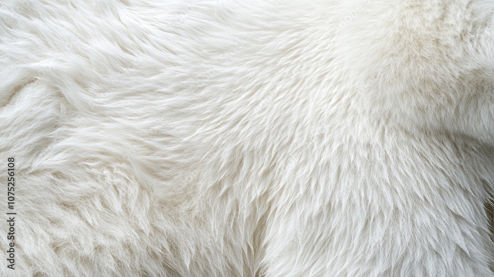 Fluffy white texture close-up showcasing soft fur in natural light during daylight hours Fluffy white texture close-up showcasing soft fur in natural light during daylight hours