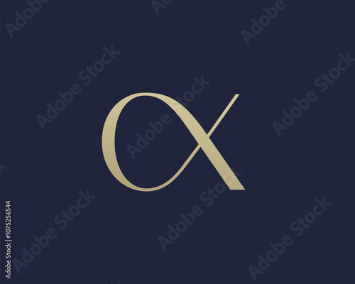 OX letter logo icon design. Classic style luxury initials monogram.