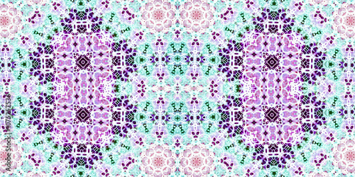 Seamless kaleidoscope pattern. The texture of the woven pattern. Endless pattern