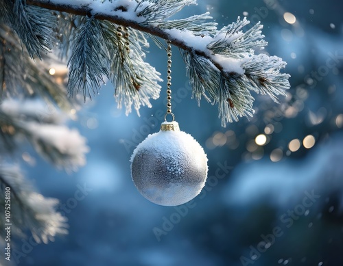 blue christmas ball