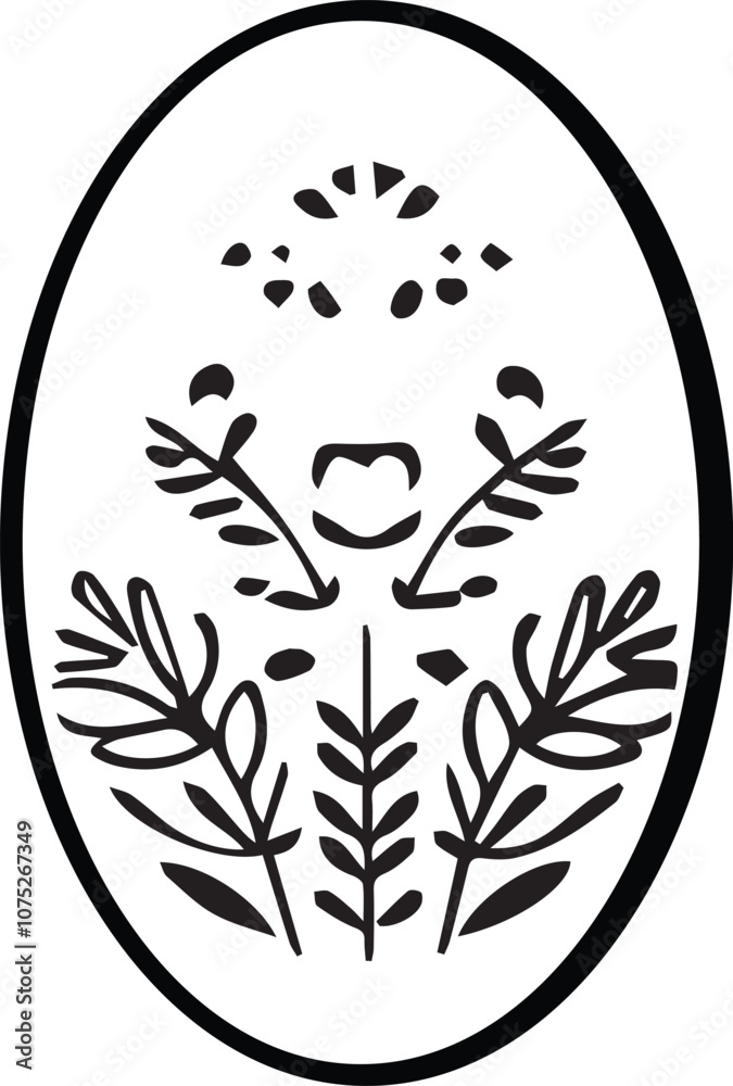 Fototapeta premium Easter egg silhouette vector EPS