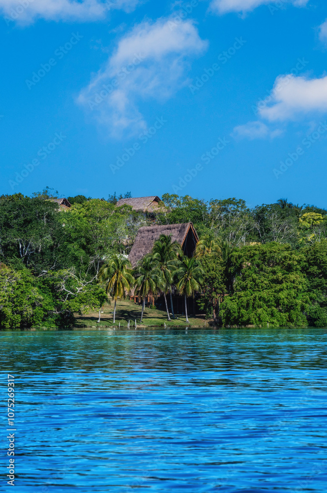 Coast of Bacalar Lagoon in Mexico Coast of Bacalar Lagoon in Mexico