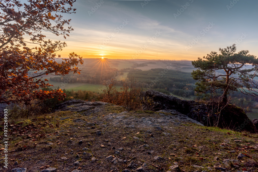 Fototapeta premium Beatifull sunset in Czech Republic