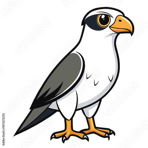 falcon cartoon illustration isolated on white background