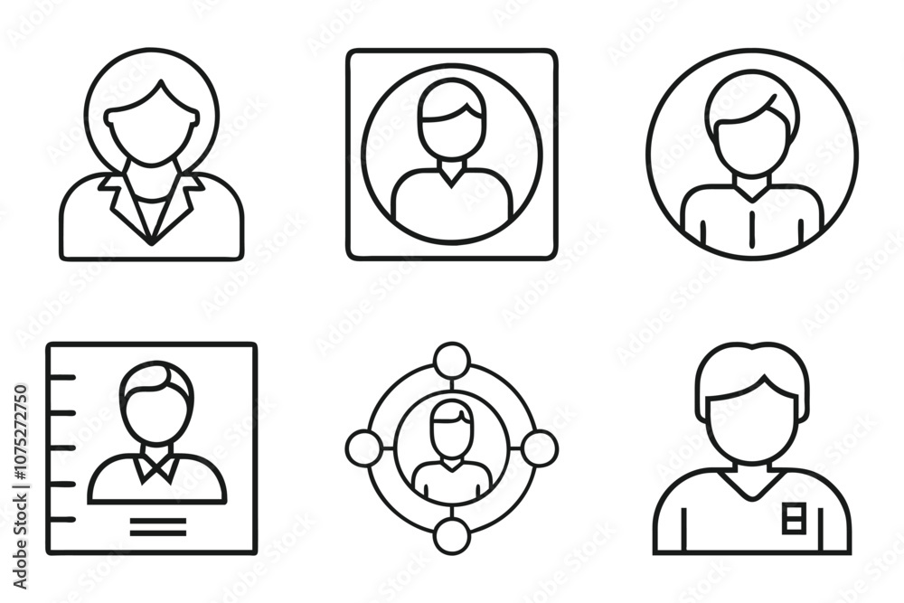 Profile icon set in vector art Profile icon set in vector art
