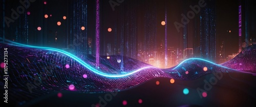 Digital backdrop for technology, artificial intelligence, data, audio, graphics, and beyond.