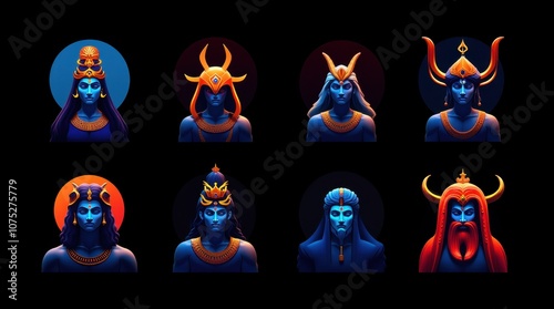 Ancient Deities Icons Collection