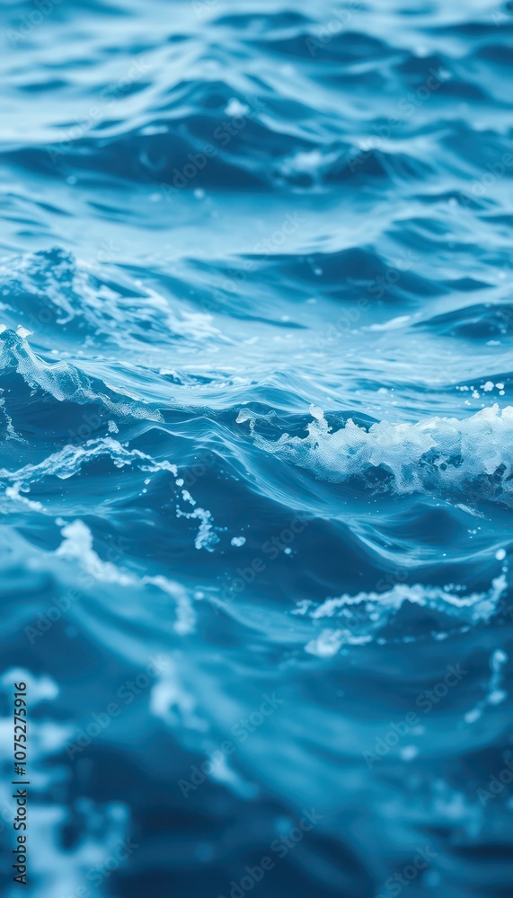 Gentle Waves Creating Patterns on the Surface of a Blue Ocean During a Clear Sunny Day Gentle Waves Creating Patterns on the Surface of a Blue Ocean During a Clear Sunny Day