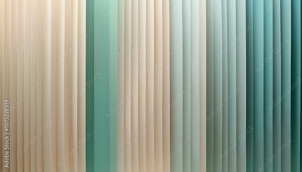 Obraz premium Abstract background with vertical lines in shades of beige and teal.