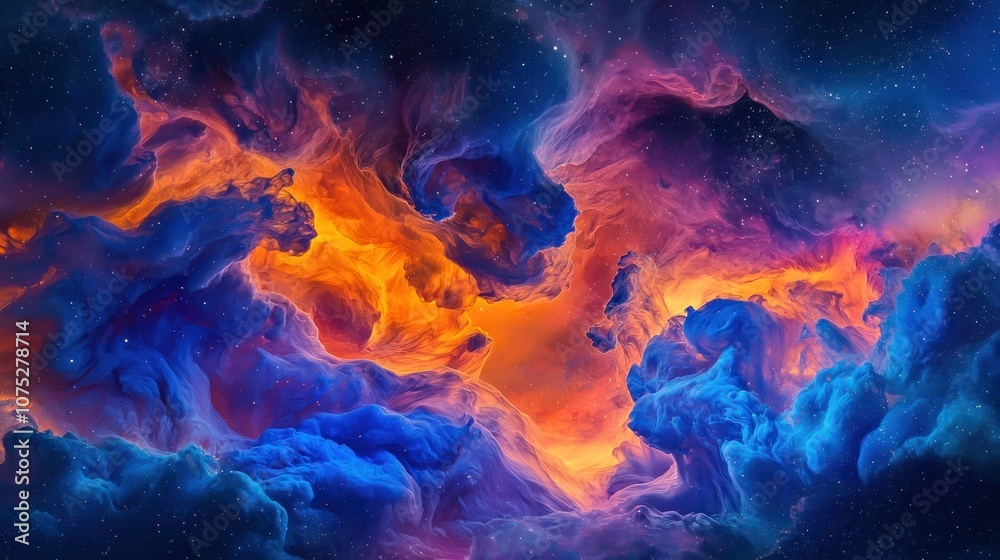The gaseous clouds swirled in the atmosphere, creating a colorful display during the sunset The gaseous clouds swirled in the atmosphere, creating a colorful display during the sunset