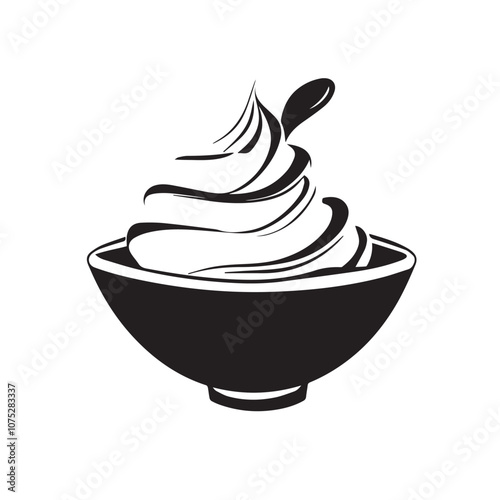 Pudding In cartoon, hand-drawn flat style. image for social media, websites and UI. Isolated 2D vector design in logo, icon, sketch style, simple line vector, single color. AI Generative Art.