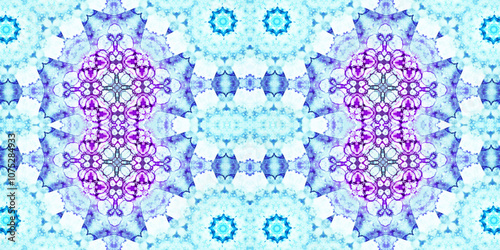 Seamless kaleidoscope pattern. The texture of the woven pattern. Endless pattern