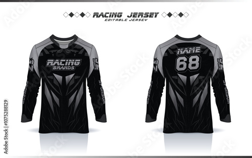 Long sleeve Motocross jersey design, racing jersey, soccer, basketball, football, cricket, gaming, hockey, handball, cycling latest jersey for sublimation sports design