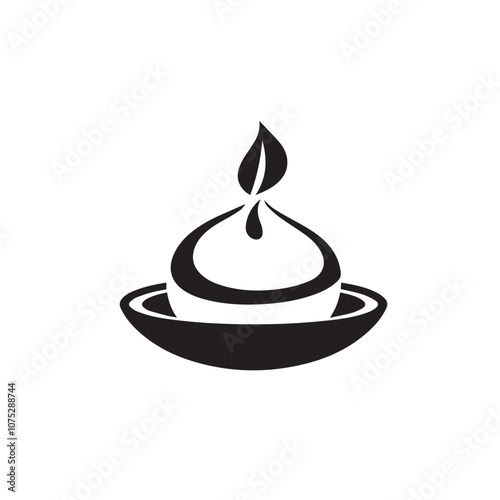 Pudding In cartoon, hand-drawn flat style. image for social media, websites and UI. Isolated 2D vector design in logo, icon, sketch style, simple line vector, single color. AI Generative Art.