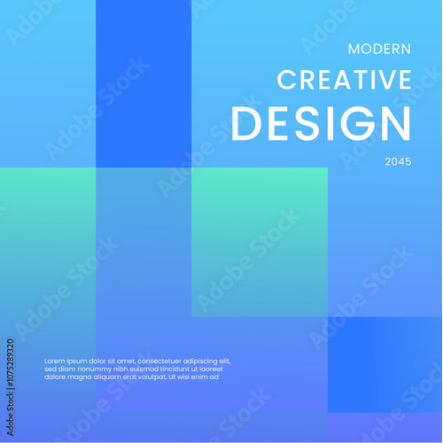 Blue and Green Gradient Background Modern Design Ideal for Post, Background, Banner, Ad, Promo, Invitation, Etc