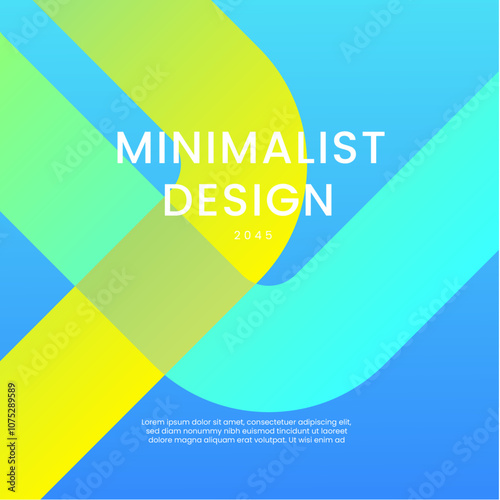 Blue Green and Yellow Gradient Geometric Shapes Background. Ideal for Post, Background, Banner, Ad, Promo, Invitation, Etc