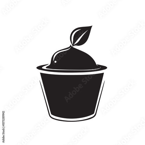 Pudding In cartoon, hand-drawn flat style. image for social media, websites and UI. Isolated 2D vector design in logo, icon, sketch style, simple line vector, single color. AI Generative Art.