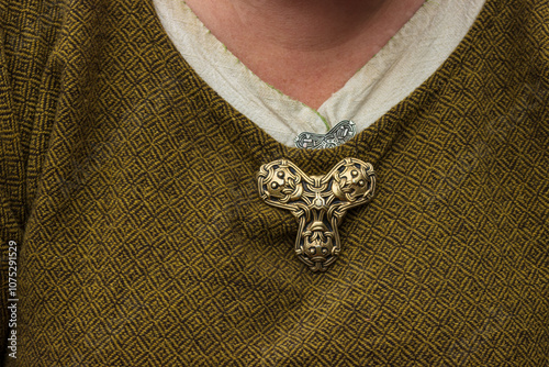 Viking brooche, Bronze pendant, jewellery  photo