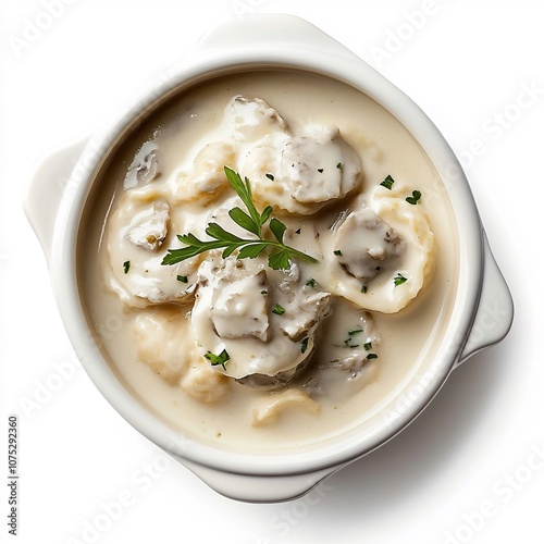 Wallpaper Mural Creamy Aligot and Pt Dish on a White Background Torontodigital.ca