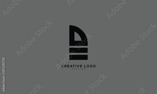 DE ED Abstract initial monogram letter alphabet logo design