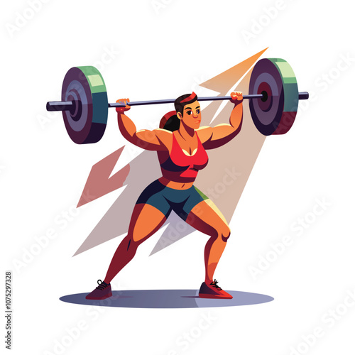 Women Fitness Flat Illustration Vector Design 