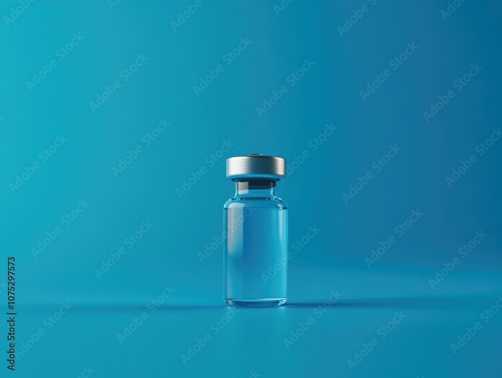 A clear glass vaccine syringe, symbolizing immunization and healthcare.