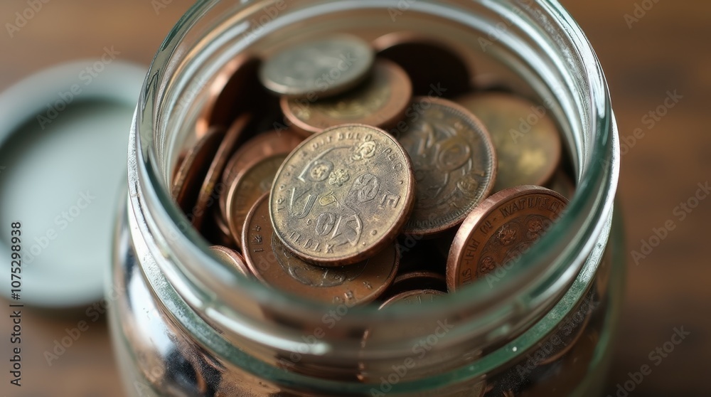 Mason Jar of Coins: Past and Present Mason Jar of Coins: Past and Present
