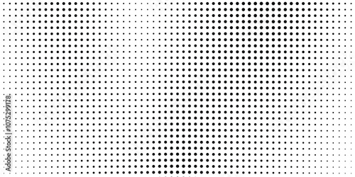 Halftone gradient. Dotted gradient, smooth dots spraying and halftones dot background seamless horizontal geometric pattern vector template set.