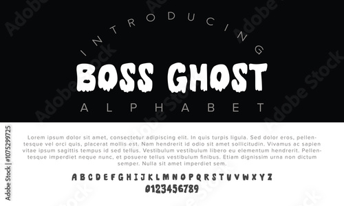 Luxury Boss Ghost alphabet letters font for logo