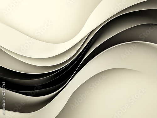 Abstract wavy background with shades of white and black.