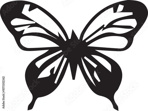 Butterfly silhouette vector EPS