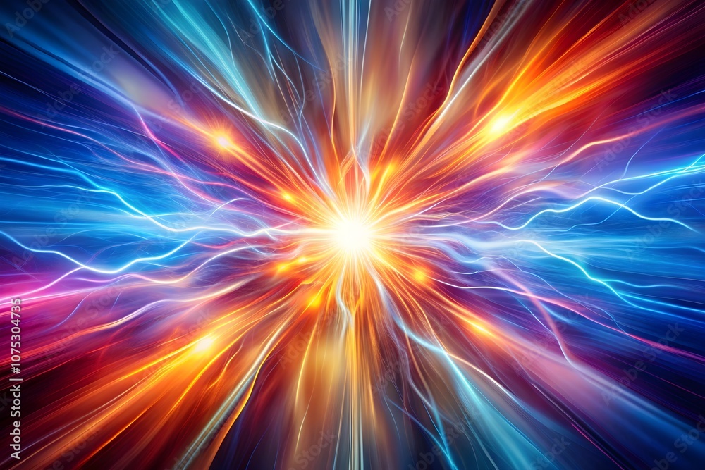 Obraz premium Colorful abstract with energy lights, motion energy abstract 