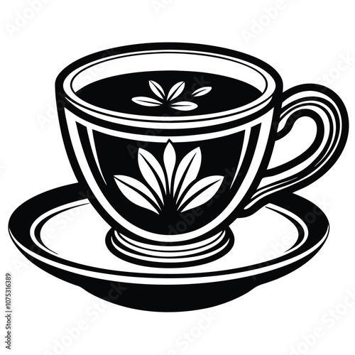 Espresso cup silhouette vector illustration