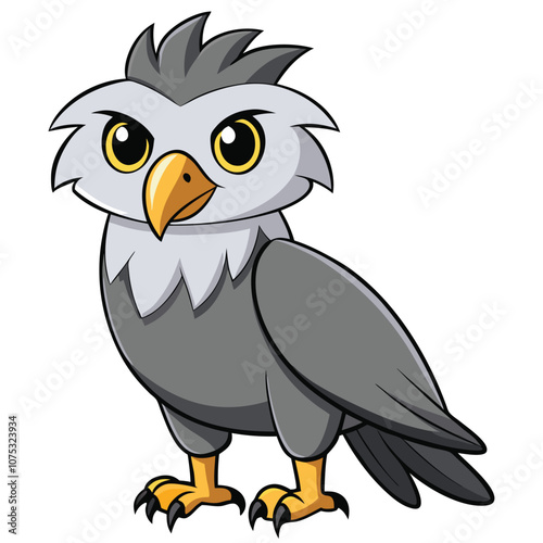 harpy eagle vector illustration white-background