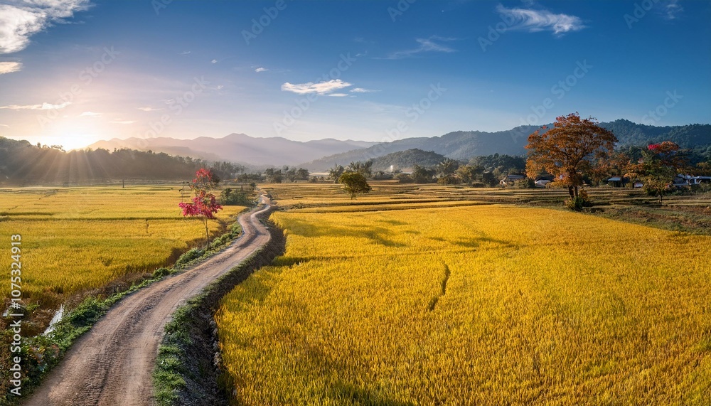 Obraz premium The expansive fields offer a sense of freedom and openness. 