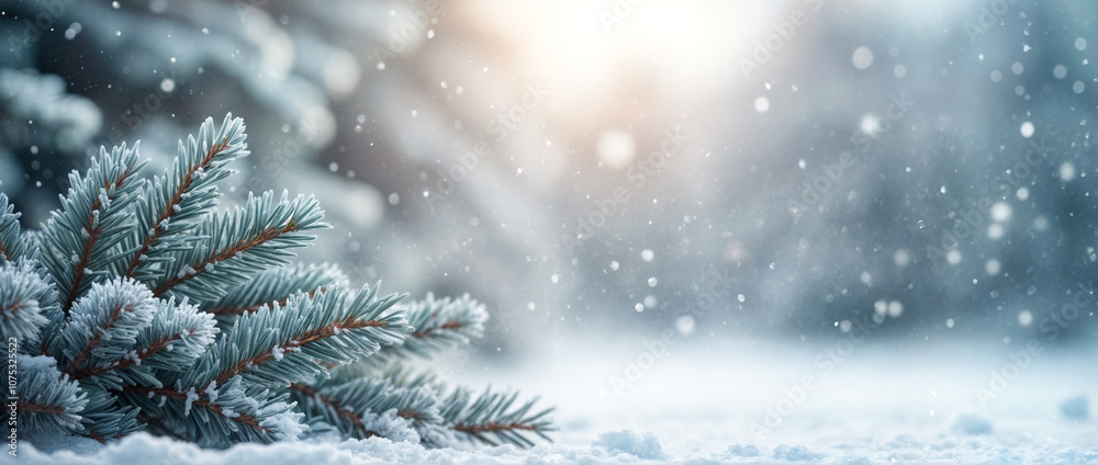 Rami di Pino sotto il Manto Innevato