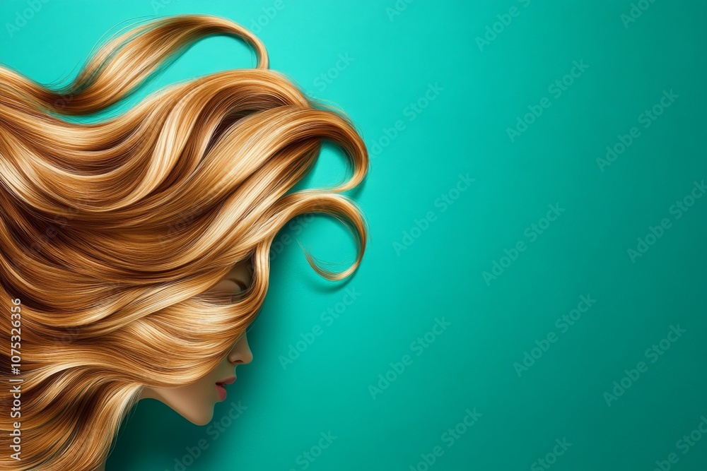 A stylized outline of wavy hair on a plain background, symbolizing natural beauty A stylized outline of wavy hair on a plain background, symbolizing natural beauty