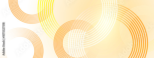 White Orange and Yellow Vector Abstract Modern Futuristic 3d Line Banner With Shapes Ideal for Post, Background, Banner, Ad, Promo, Invitation, Etc