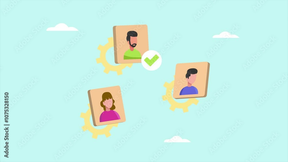 Animated video Human Resources concept. Full length animation illustration. High quality 4k footage. Animated video Human Resources concept. Full length animation illustration. High quality 4k footage.