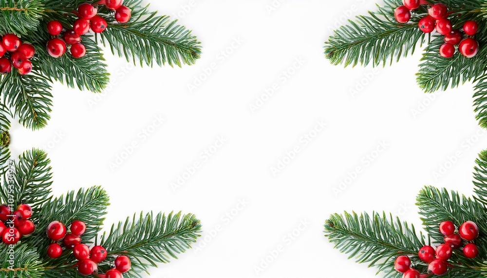 christmas holly fir branch frame border with transparent background christmas holly fir branch frame border with transparent background